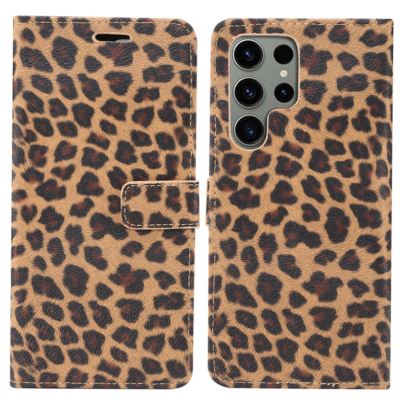 Phone Case for Samsung Galaxy S23 Ultra PU Leather Leopard Pattern Flip Stand Wallet Phone Cover Phone Case for Samsung Galaxy S23 Ultra PU Leather Leopard Pattern Flip Stand Wallet Phone Cover
